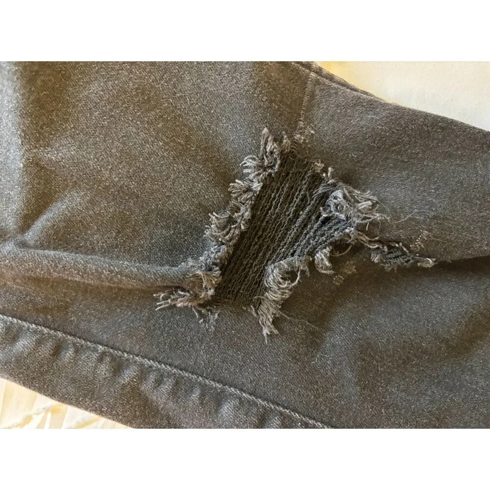 Abercrombie & Fitch Mens 28X30 Black Distressed Skinny Stretch Jeans - Very Good
